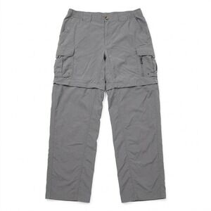 Columbia Titanium Convertible Cargo Pants Men's L Large Grey Hiking Zip Off